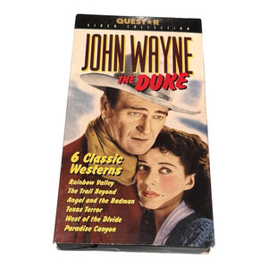 Vintage John Wayne The Duke VHS 6 Classic Westerns Questar QV2529 Movies Set